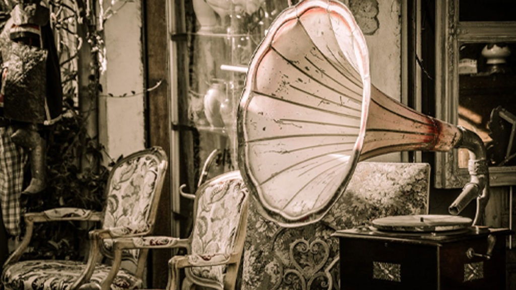 A gramophone.